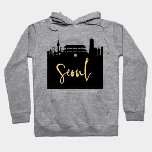 SEOUL SOUTH KOREA DESIGNER SILHOUETTE SKYLINE ART Hoodie